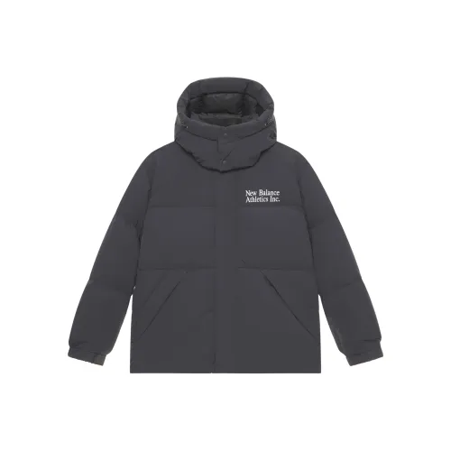 New Balance совместная серия Vintage Sports Съемные Шапки и Кепки Большой Карман Дизайн Куртка из Утиного Пуха Унисекс Черный