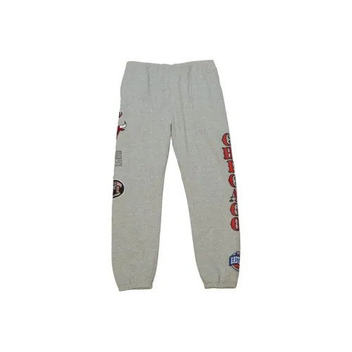 Mitchell Ness Серые Мужские Вязаные Тренировочные Штаны