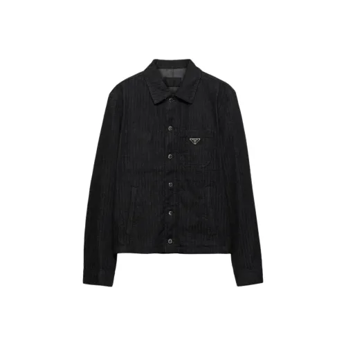 PRADA Мужские черные куртки