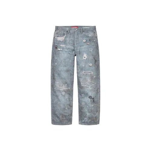 Supreme HJR Collaboration Синие Унисекс Джинсы