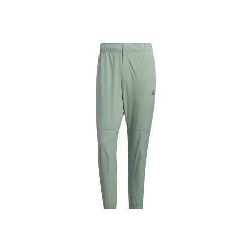 Adidas Пыльно-зеленые мужские вязаные тренировочные брюки