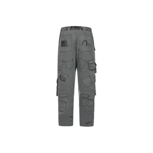 EVISU Черные Мужские Карго Брюки