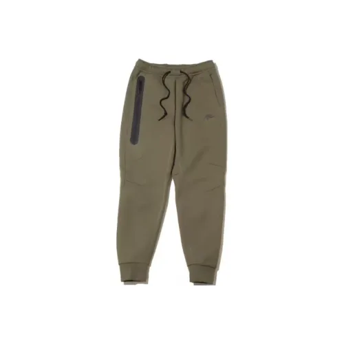 Nike Оливково-зеленые Мужские Вязаные Тренировочные Штаны