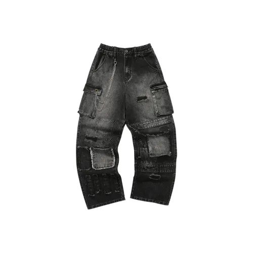 GENANX Черные Унисекс Джинсы