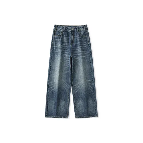 A3G4 Синие Унисекс Джинсы