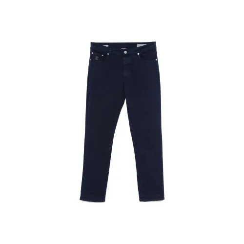BRUNELLO CUCINELLI Индиго Мужские Джинсы