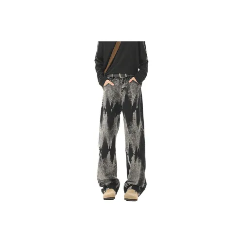 HANLICHEN Черные Унисекс Джинсы