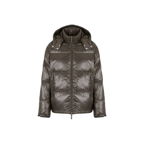EMPORIO ARMANI FW24 Пуховик Мужской Коричневый Зеленый