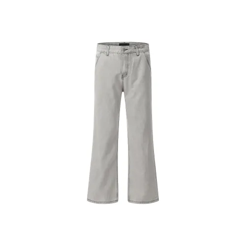 MT99 Бело-серый Унисекс Джинсы