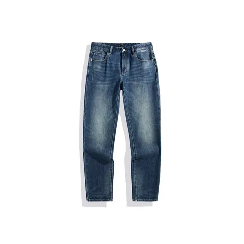 PEACEBIRD MEN Slim Fit Стираемые Термостойкие Джинсы Мужские