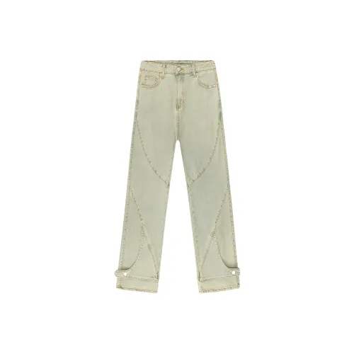 PILOTDRAGON Джинсы Унисекс Желтый Грязь