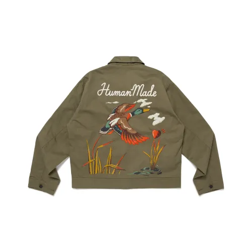 HUMAN MADE SS25 Куртка Унисекс Оливково-желтая