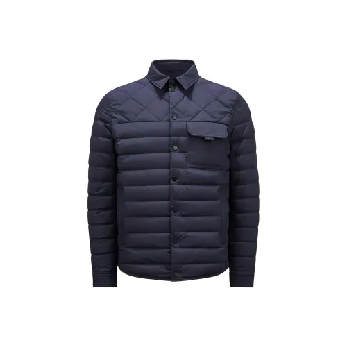 Moncler Iseran Пуховик Мужской Морской Синий