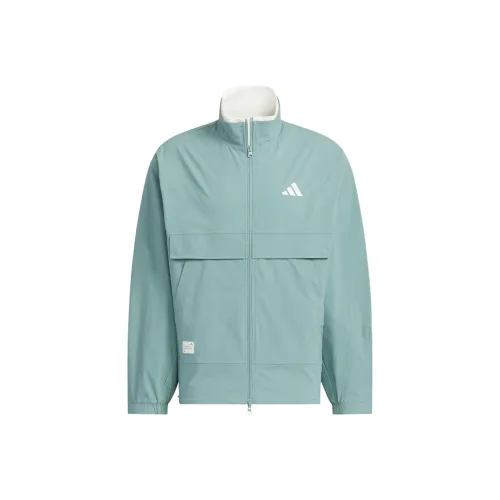 Adidas FW24 Ткани вязаные Куртка Куртки Пальто Мужской Асфальтовый серый