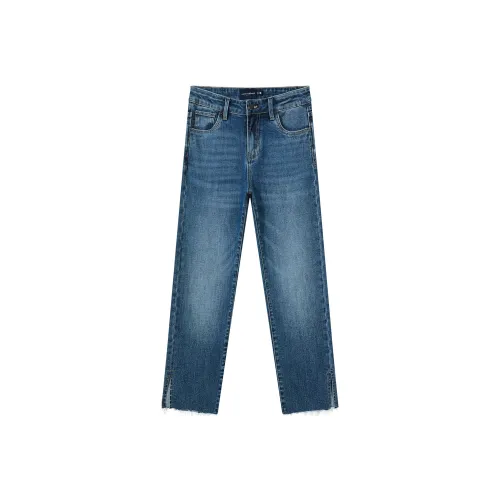 LUCKY BRAND Темно-синие унисекс джинсы