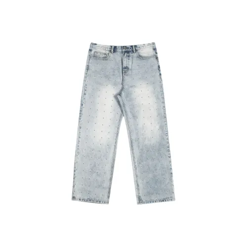 ORANGE DRAGON Промытые Светло-синие Унисекс Джинсы