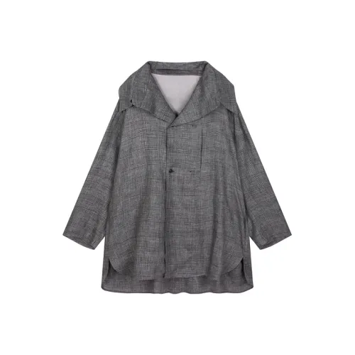 CROQUIS Тренчкот Мужской Тонкие Полосы На Белом Фон