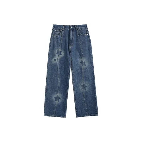 Teach Peace Джинсовый синий Унисекс Джинсы