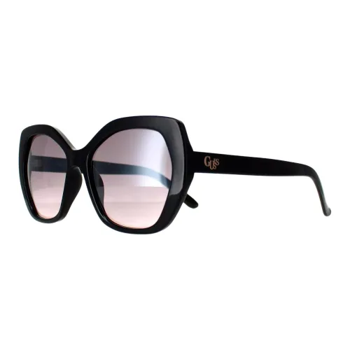 GUESS Пластик Кошачий глаз Солнцезащитные очки Женские Черный
