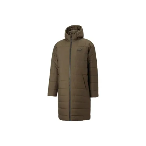 PUMA Основной хлопковый пуховик мужской темно-зеленый