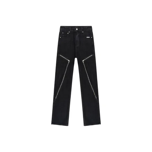 XINYINSU Черные Унисекс Джинсы