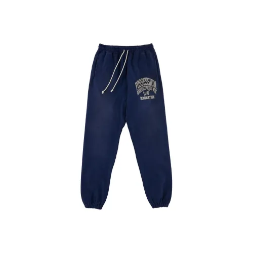 SAINT Mxxxxxx Темно-синий Синий Мужские Вязаные Спортивные Штаны