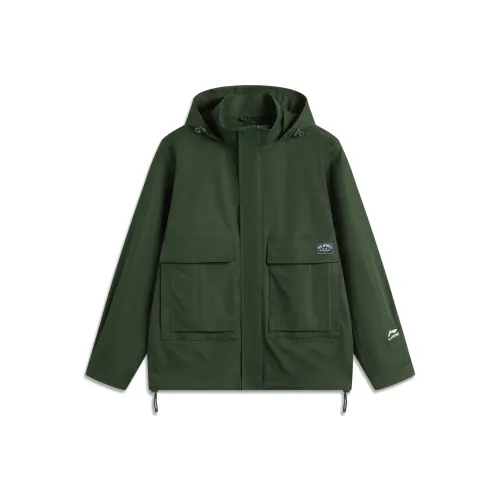 LINING Sports Life Collection Тренчкот Мужской Буро-зеленый
