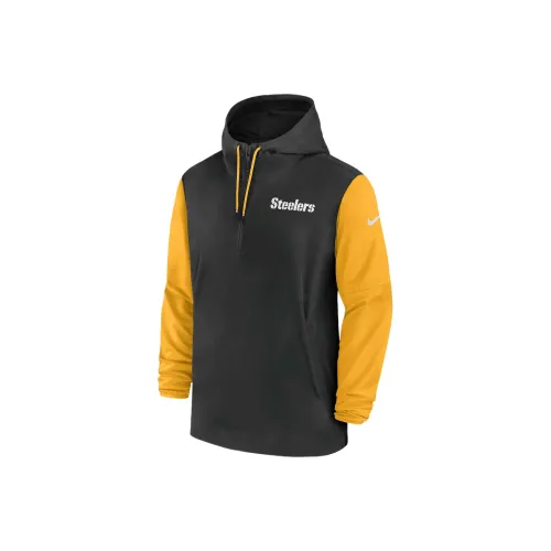 nike NFL Pittsburgh Steelers Sideline Pre Game Игрок Куртки Пальто Мужской Черный