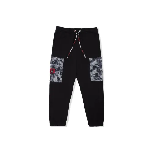 A BATHING APE Вязаные тренировочные штаны мужские черные