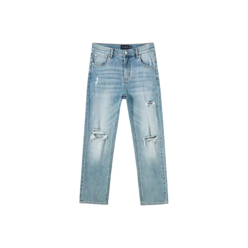 LUCKY BRAND Светло-синие унисекс джинсы