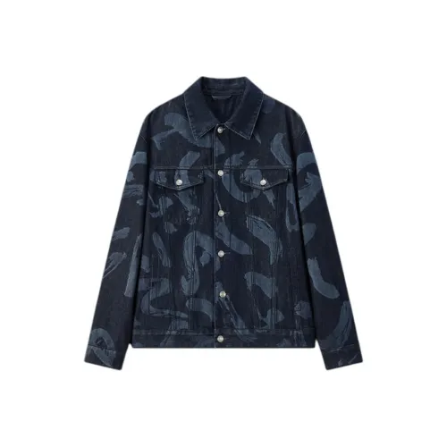 DEGAIA FW24 Куртки и Пальто Мужской Темно-Джинсовый Синий