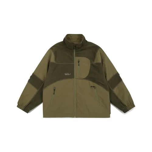 GUUKA TECH Хлопковый пуховик Унисекс Армейский зеленый