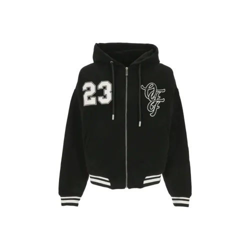 Off Белый Куртки Пальто Стандартный крой Мужской Черный