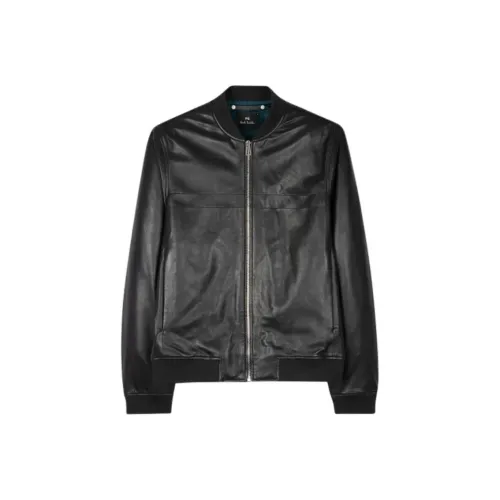 Paul Smith FW24 Кожа Куртка Мужская Черная
