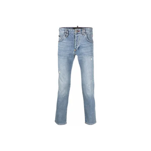 PHILIPP PLEIN Blue Men's Jeans PHILIPP PLEIN Синий Мужские Джинсы