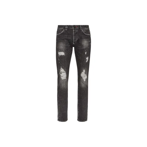 PHILIPP PLEIN Дымчатый Серый Мужские Джинсы
