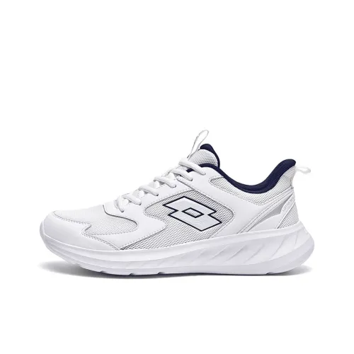 LOTTO Shock Absorbing Anti-slip Wear-resistant Breathable and Lightweight Low-Top Running Shoes Men's White Turquoise Blue