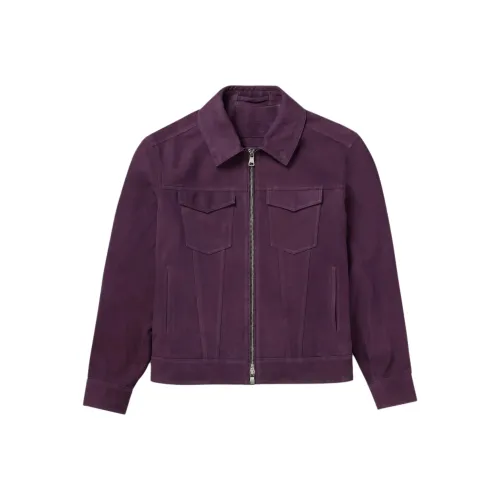 MR P Кожа Куртка Мужская Фиолетовая