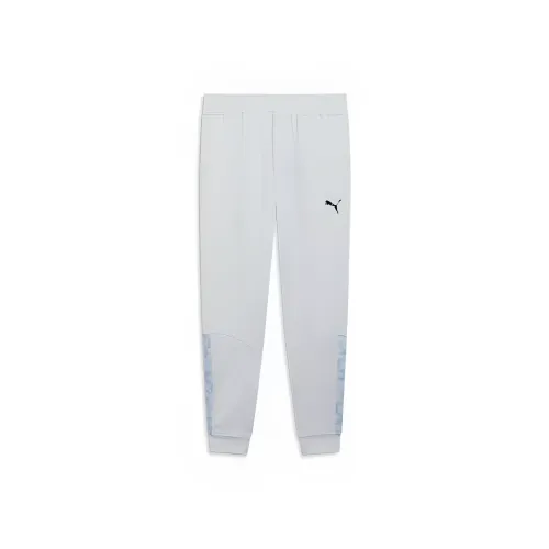 PUMA Train Off Season Вязаные тренировочные брюки мужские серебристого цвета Туманный