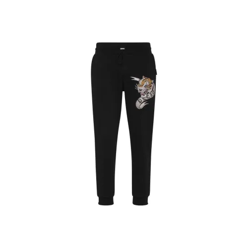 PHILIPP PLEIN Черные мужские вязаные тренировочные штаны