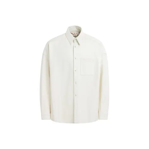 MARNI Кожа Куртка Мужская Белая