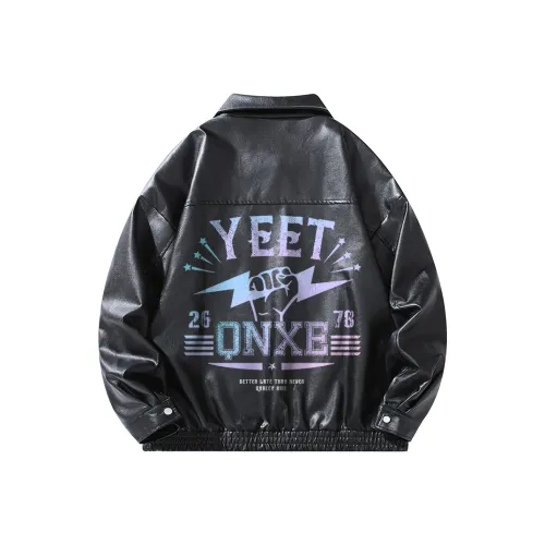 Qnxeey Унисекс Кожаные Куртки