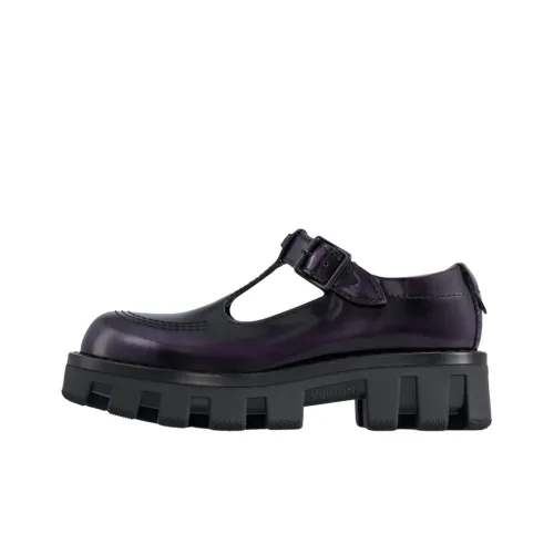 LOUIS VUITTON Checker Платформа Туфли Мэри Джейн Мужской Фиолетовый