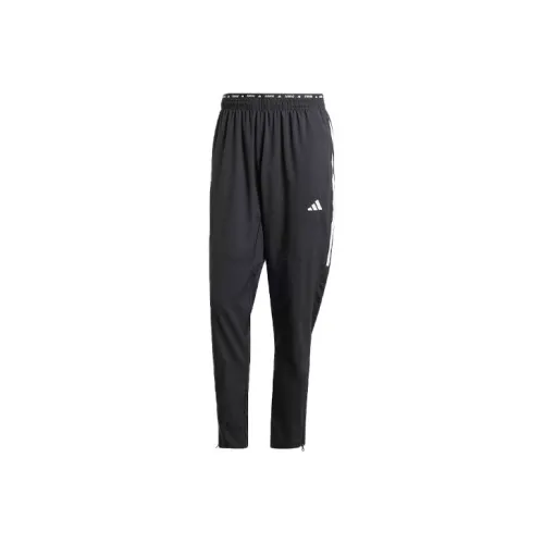 Adidas OWN THE RUN 3 Stripes Joggers Вязаные Тренировочные Штаны Мужские Черные