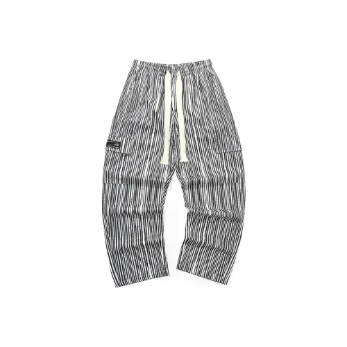 GENANX Черно-белые полосы Унисекс Повседневные брюки
