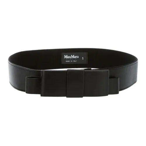 'S MAX MARA' Кожаные ремни женские черный 4CM