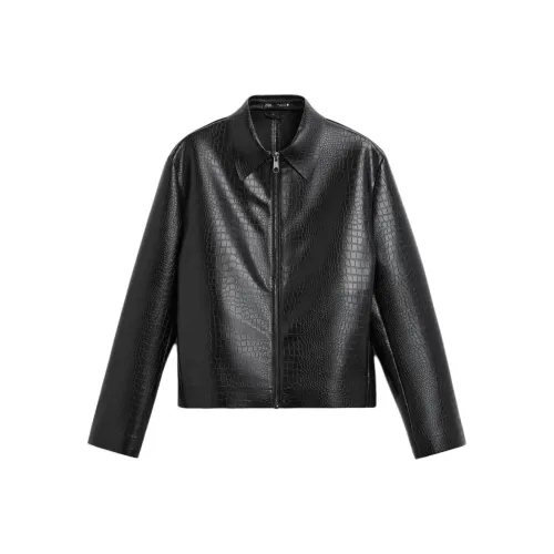 ZARA Черные Мужские Кожаные Куртки