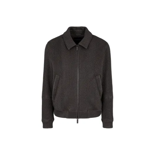 EMPORIO ARMANI Кожа Куртка Мужская Коричневая