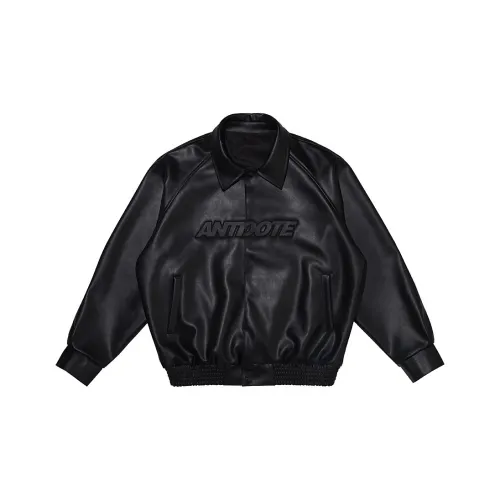 ANTIDOTE WORLDWIDE Кожа Куртка Унисекс Черный
