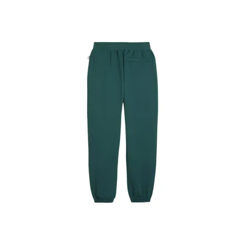 PUMA Вязаные тренировочные брюки мужские цвет павлиний зеленый